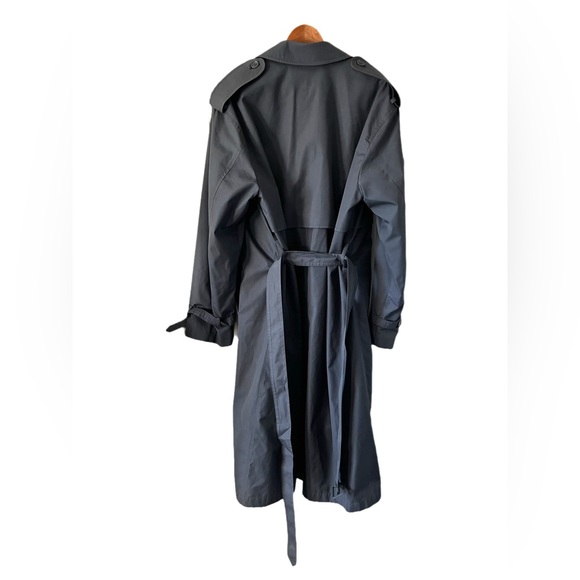 CLASSIC 90s Vintage Neutral Grey Men’s Wear Oversized Trench‎ Coat - Picture 12 of 16